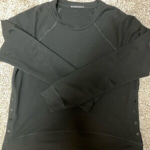 Women’s Black Sweatshirt with side buttons - Medium